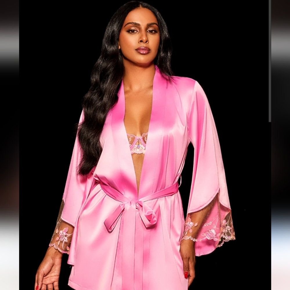 Honey Birdette Whitney Sparkling Pink Robe S/M